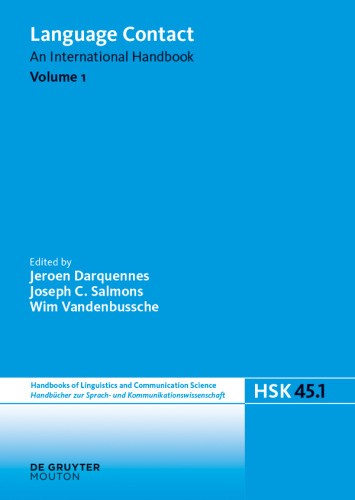 Language Contact: Volume 1