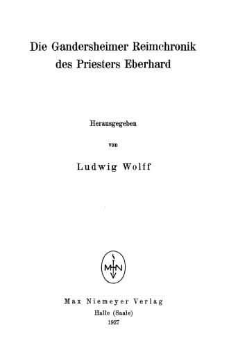 Die Gandersheimer Reimchronik