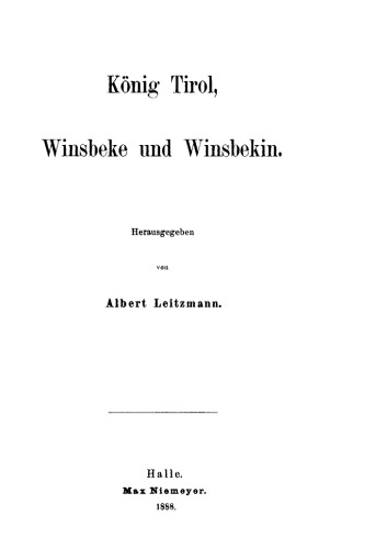 König Tirol, Winsbeke und Winsbekin