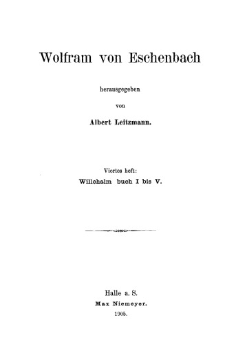 Willehalm Buch I bis V