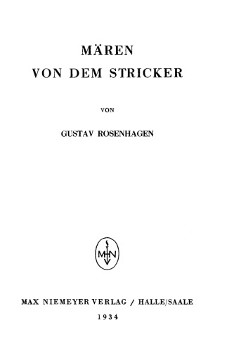 Mären von dem Stricker