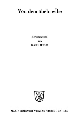 Von dem übeln wîbe