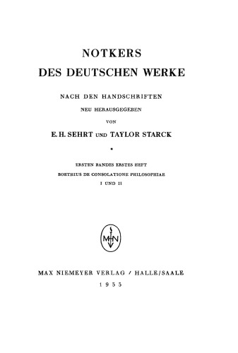 Notkers des Deutschen Werke