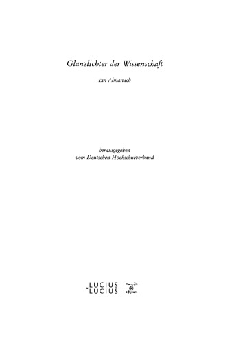 Glanzlichter der Wissenschaft 2013: Ein Almanach
