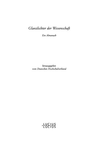 Glanzlichter der Wissenschaft 2008: Ein Almanach