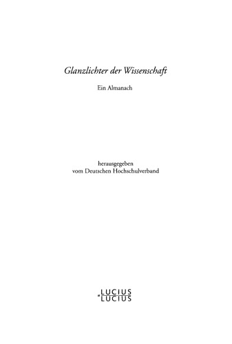 Glanzlichter der Wissenschaft 2000: Ein Almanach