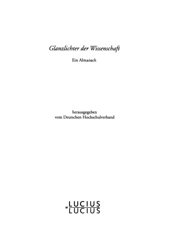 Glanzlichter der Wissenschaft 2002: Ein Almanach