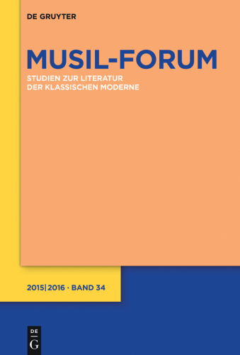 Musil-Forum: Band 34 2015/2016