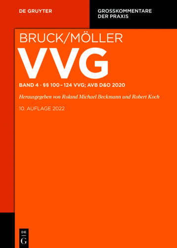 VVG. Band 4 §§ 100-124 VVG: AVB D&O 2020
