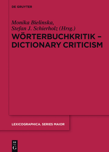 Wörterbuchkritik - Dictionary Criticism