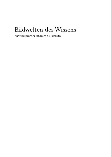Bildwelten des Wissens: BAND 1,2 Oberflächen der Theorie