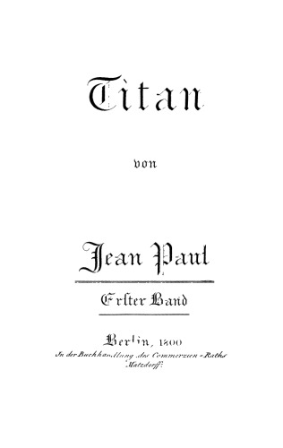 Titan. Erster Band