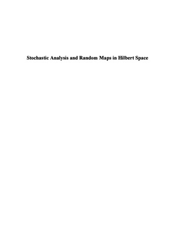 Stochastic Analysis and Random Maps in Hilbert Space