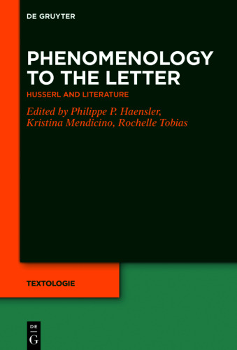 Phenomenology to the Letter: Husserl and Literature