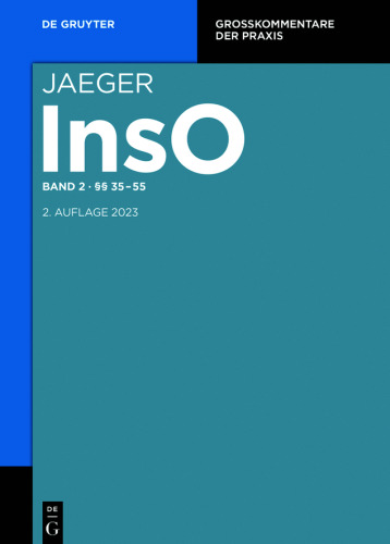 Insolvenzordnung: Band 2 §§ 35-55