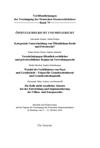 Öffentliches Recht und Privatrecht