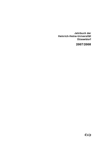 Jahrbuch der Heinrich-Heine-Universität Düsseldorf 2007/2008