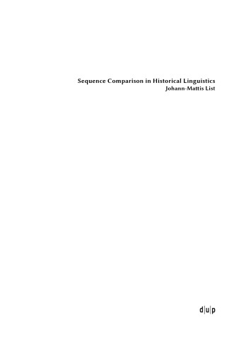 Sequence Comparison in Historical Linguistics