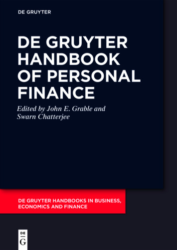 De Gruyter Handbook of Personal Finance