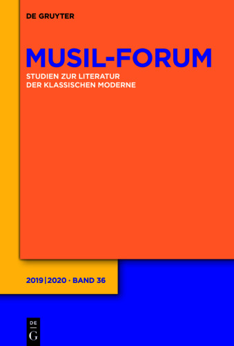 Musil-Forum: Band 36 2019/2020