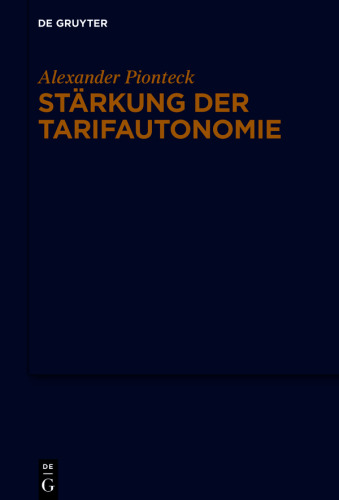 Stärkung der Tarifautonomie