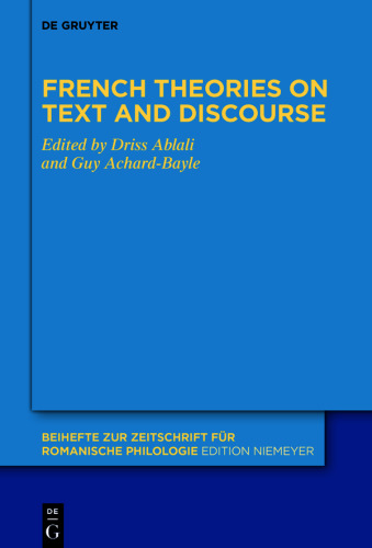 French theories on text and discourse