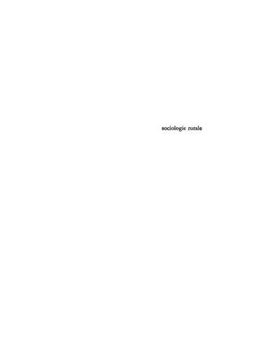Sociologie rurale: Recueil de textes