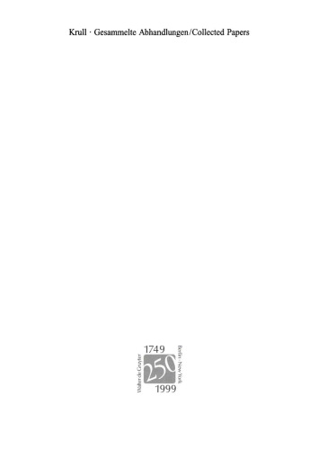 Gesammelte Abhandlungen / Collected Papers: Volume 1+2