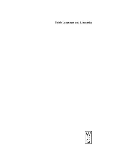 Salish Languages and Linguistics: Theoretical and Descriptive Perspectives