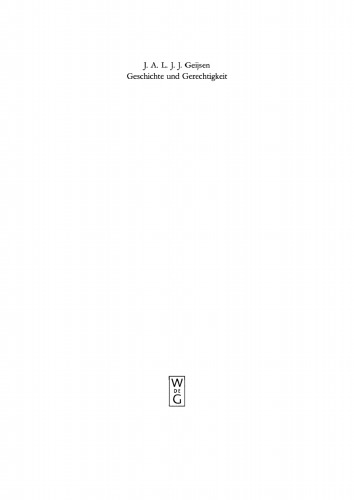 Geschichte und Gerechtigkeit: Grundzüge einer Philosophie der Mitte im Frühwerk Nietzsches