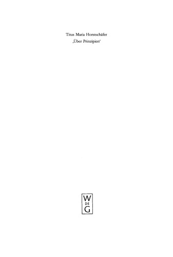'Über Prinzipien': Eine Untersuchung zur methodischen und inhaltlichen Geschlossenheit des ersten Buches der Physik des Aristoteles