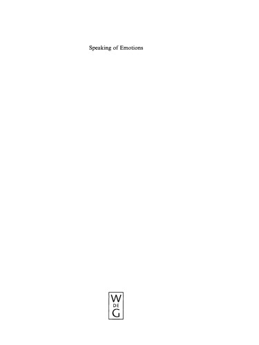 Speaking of Emotions: Conceptualisation and Expression