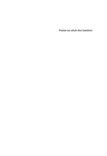 Venise au siècle des lumières