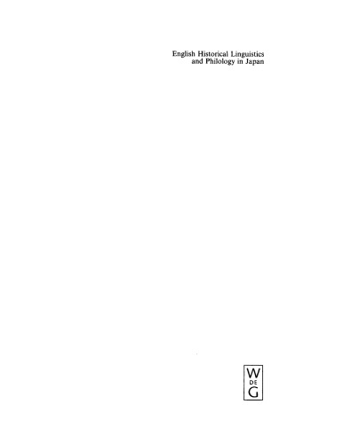 English Historical Linguistics and Philology in Japan