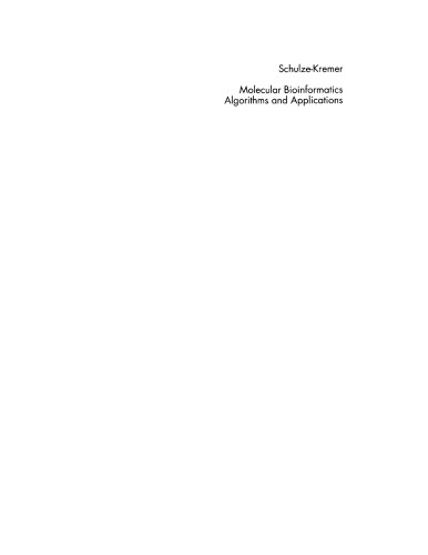 Molecular Bioinformatics: Algorithms and Applications