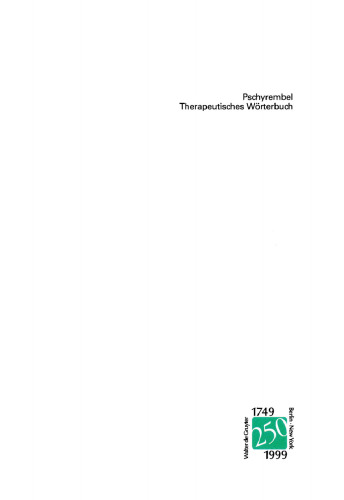 Pschyrembel Therapeutisches Wörterbuch