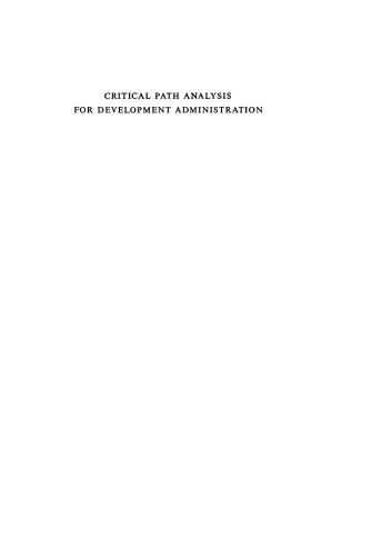 Critical path analysis for development administration