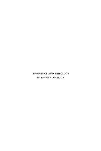 Linguistics and Philology in Spanish America: A Survey (1925–1970)