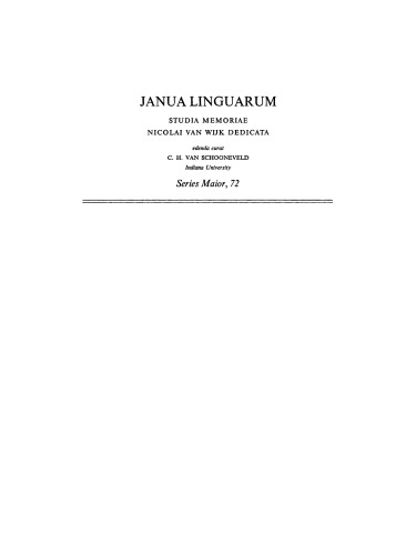 Selected Works: Articles on General Linguistics