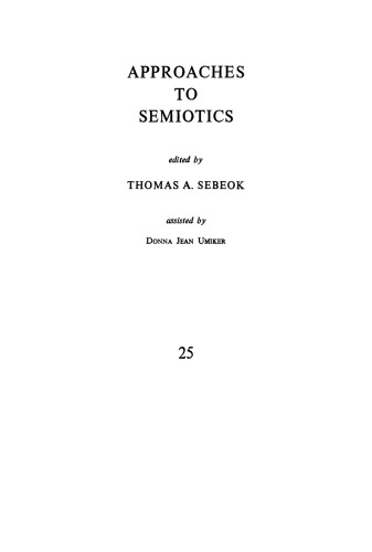 Semiotic Approaches to Human Relations