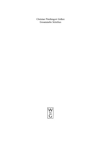 Gesammelte Schriften: Band II Gedichte, Geistliche Oden und Lieder