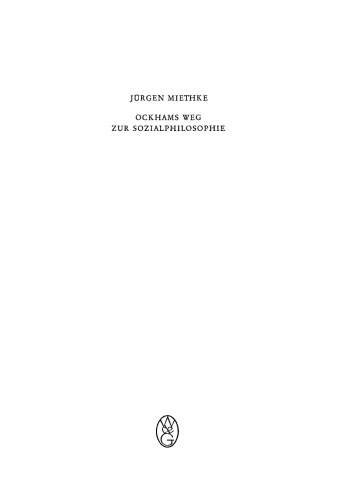 Ockhams Weg zur Sozialphilosophie