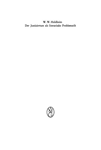 Der Justizirrtum als literarische Problematik: Vergleichende Analyse eines erzählerischen Themas