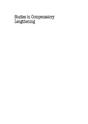 Studies in Compensatory Lengthening