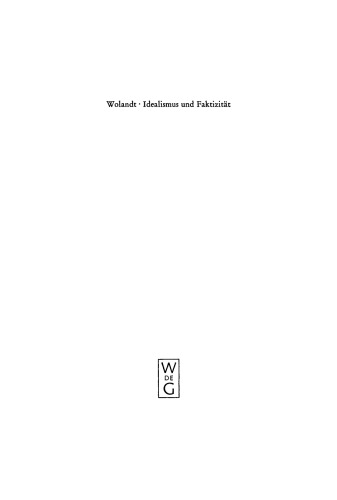 Idealismus und Faktizität