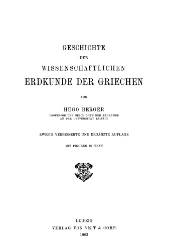 Geschichte der wissenschaftlichen Erdkunde der Griechen