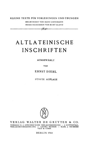Altlateinische Inschriften