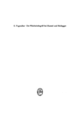 Der Wahrheitsbegriff bei Husserl und Heidegger