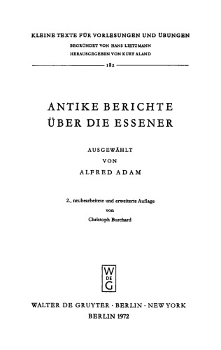 Antike Berichte über die Essener