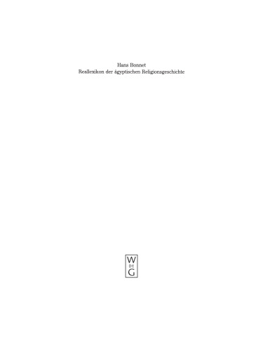 Reallexikon der ägyptischen Religionsgeschichte